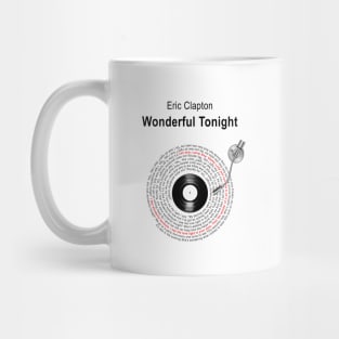 WONDERFUL TONIGHT LYRICS ILLUSTRATIONS Mug